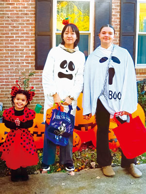 写真：ハロウィーンでの仮装